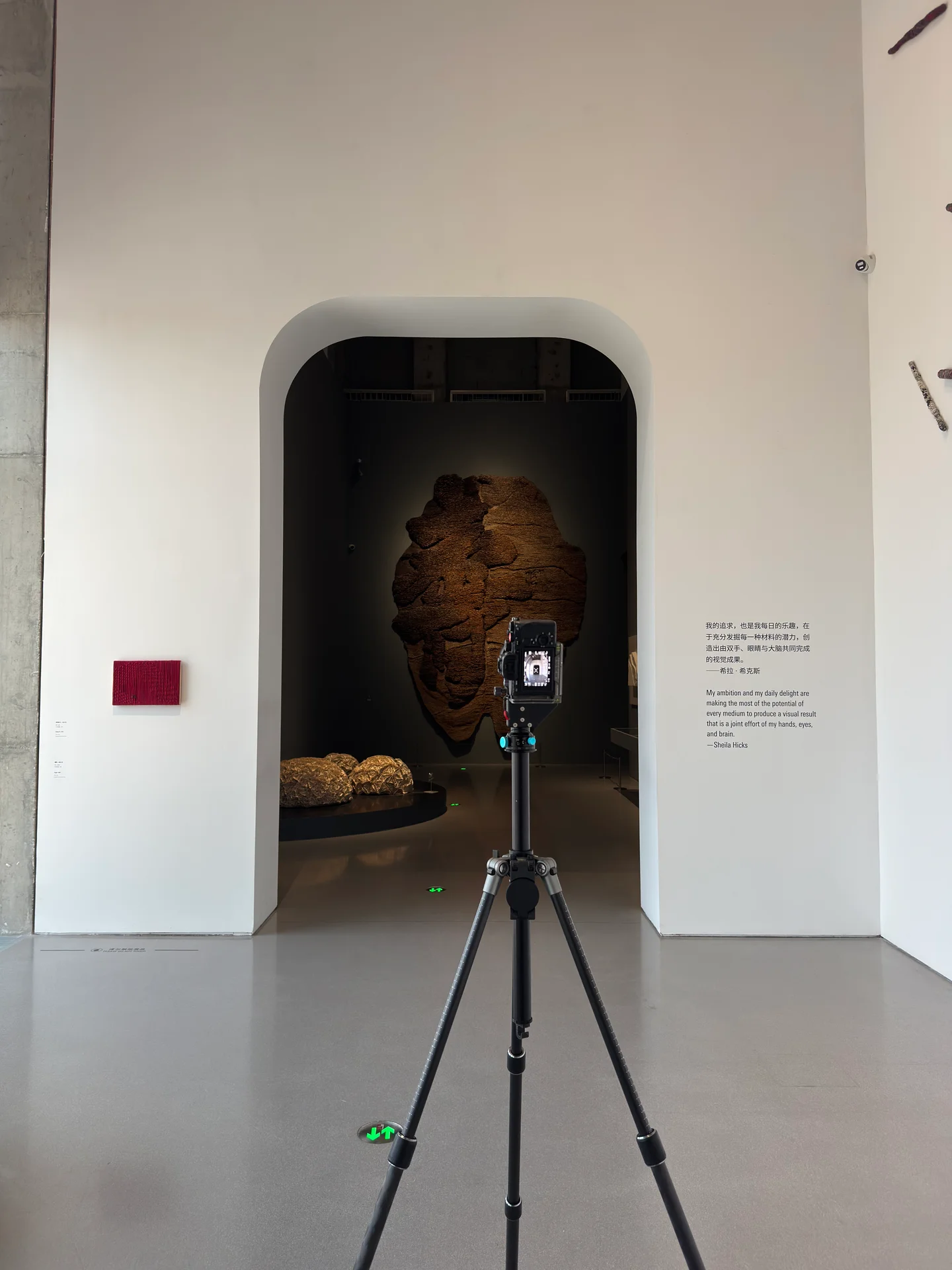 展厅入口作品与现场拍摄设备